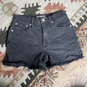 Madewell High Rise Denim Shorts Black 23